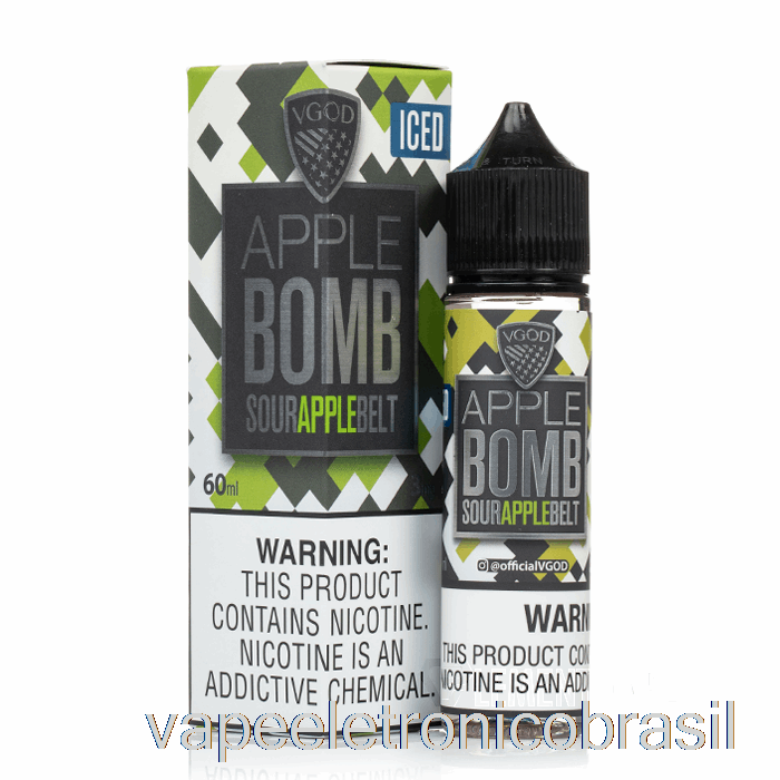 Vape Eletrônico Iced Apple Bomb - Vgod E-liquid - 60ml 3mg